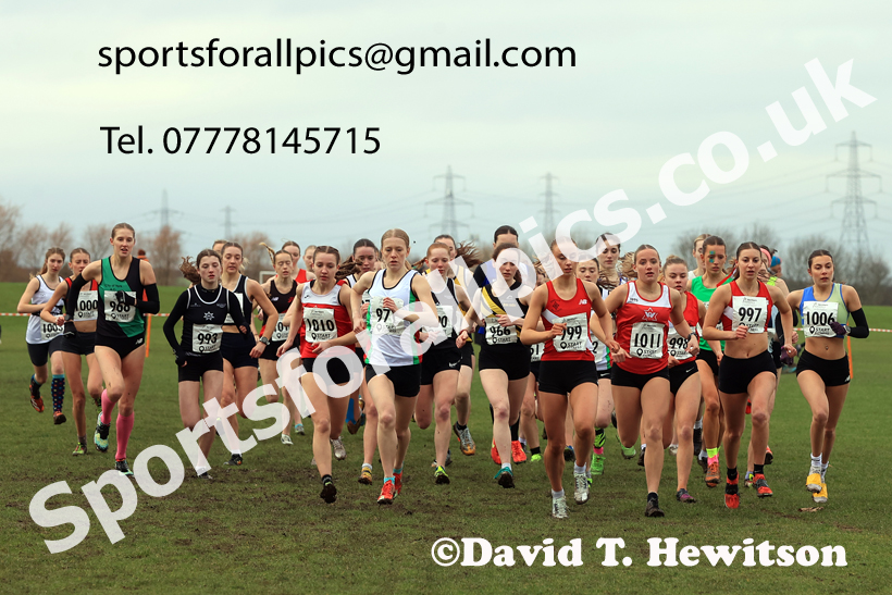 Junior Womens 2026 Northern Cross Country Champs., Pontefract Racecourse, Pontefract. Photo: David T. Hewitson/Sports for All Pics